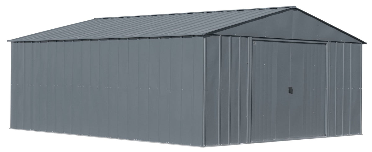 Classic 14x17-ft Charcoal Corrosion-Resistant Steel Shed