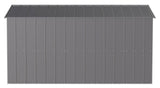 Classic Galvanized Steel Storage Shed, Charcoal, 10-ft x 12-ft