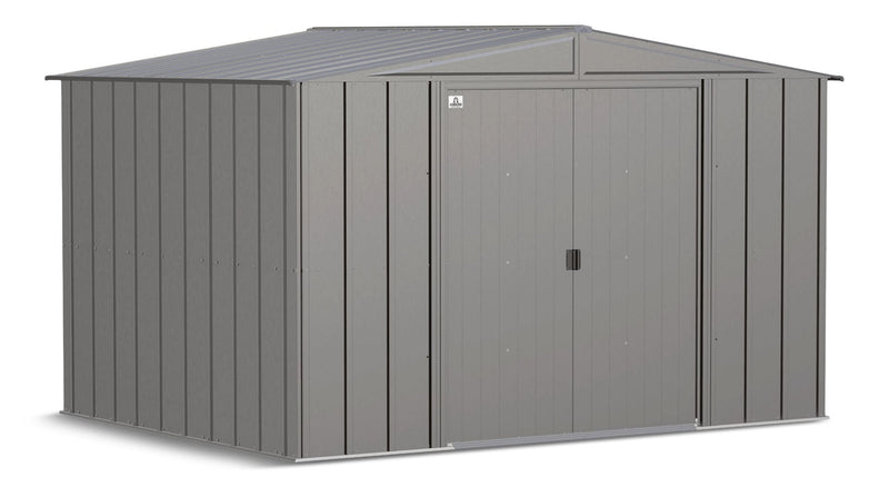 Classic Galvanized Steel Storage Shed, Charcoal, 10-ft x 8-ft C1606