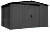 Classic Galvanized Steel Storage Shed, Charcoal, 10-ft x 8-ft