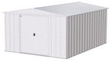 Classic Galvanized Steel Storage Shed, Flute Grey, 10-ft x 14-ft