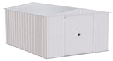 Classic Galvanized Steel Storage Shed, Flute Grey, 10-ft x 14-ft