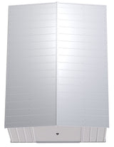 Classic Galvanized Steel Storage Shed, Flute Grey, 10-ft x 14-ft