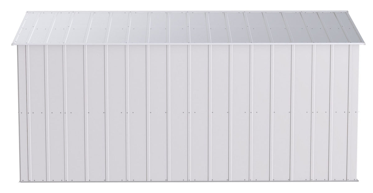 Classic Galvanized Steel Storage Shed, Flute Grey, 10-ft x 14-ft