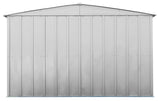 Classic Galvanized Steel Storage Shed, Flute Grey, 10-ft x 14-ft