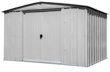 Classic Galvanized Steel Storage Shed, Flute Grey, 10-ft x 8-ft