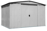Classic Galvanized Steel Storage Shed, Flute Grey, 10-ft x 8-ft