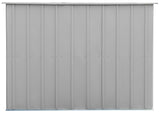 Classic Galvanized Steel Storage Shed, Flute Grey, 10-ft x 8-ft