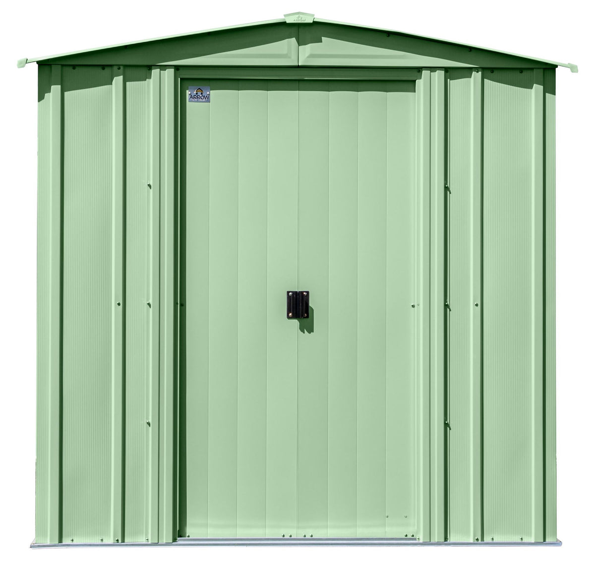 Classic Galvanized Steel Storage Shed, Sage Green, 6-ft x 5-ft