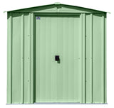 Classic Galvanized Steel Storage Shed, Sage Green, 6-ft x 5-ft