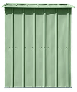 Classic Galvanized Steel Storage Shed, Sage Green, 6-ft x 5-ft