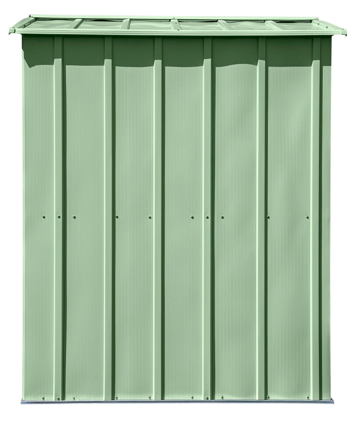 Classic Galvanized Steel Storage Shed, Sage Green, 6-ft x 5-ft