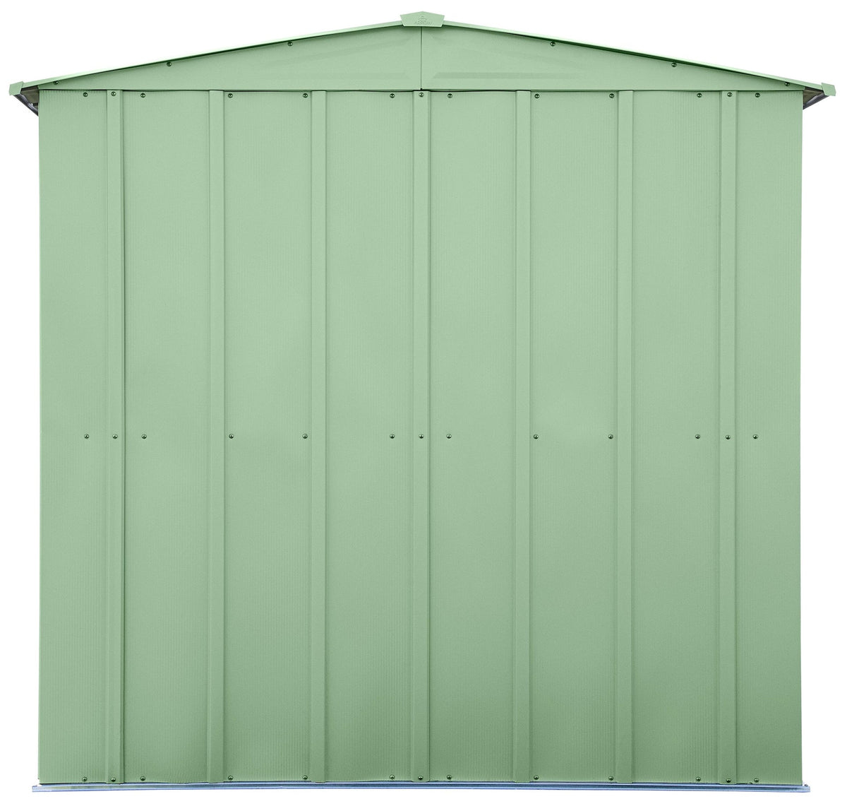 Classic Galvanized Steel Storage Shed, Sage Green, 6-ft x 5-ft