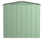 Classic Galvanized Steel Storage Shed, Sage Green, 6-ft x 5-ft