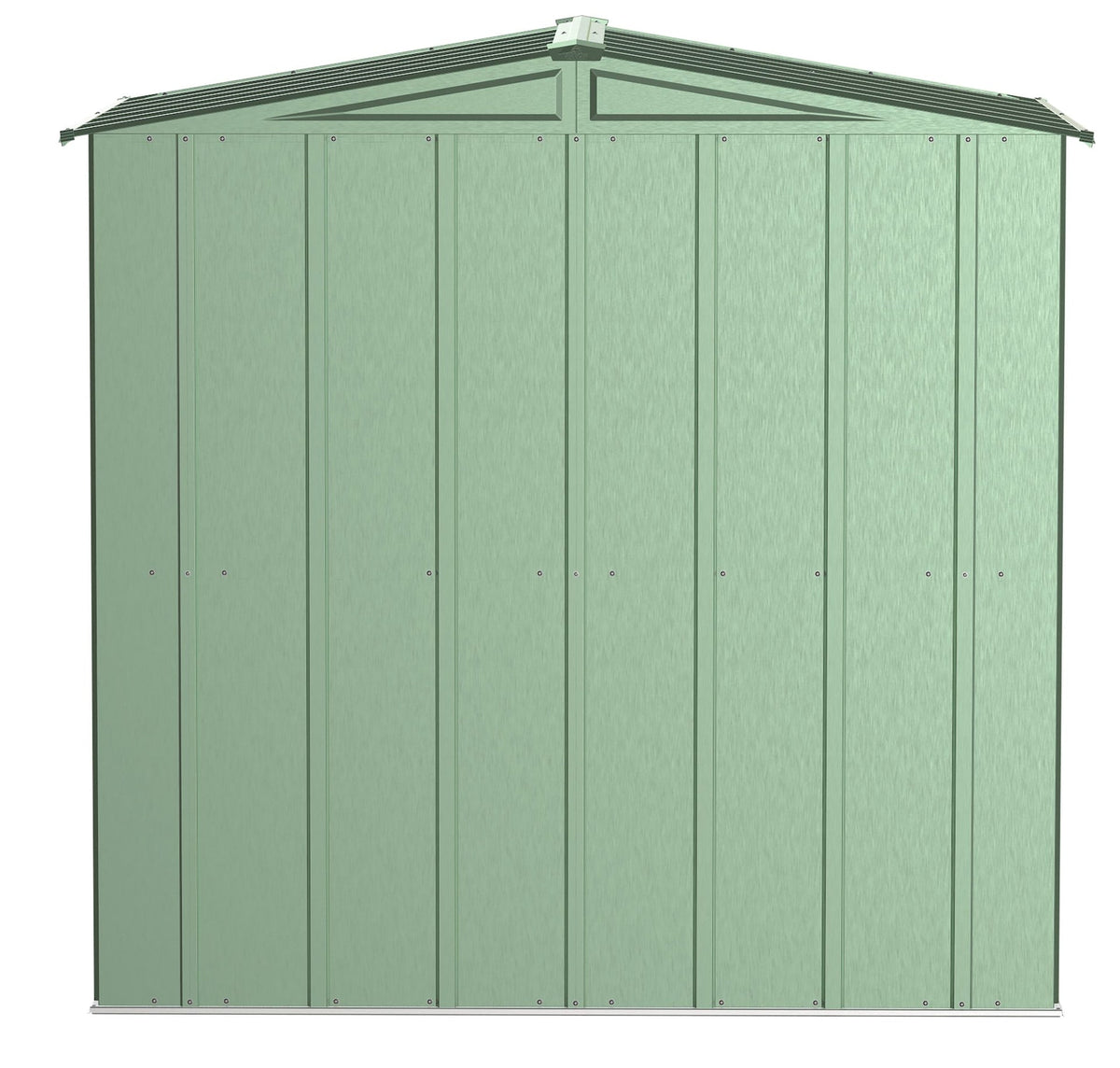 Classic Galvanized Steel Storage Shed, Sage Green, 6-ft x 5-ft