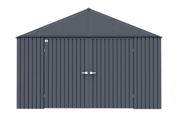 12x16-ft Anthracite Corrosion-Resistant Steel Storage Shed R9512