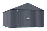 Elite 12x16-ft Anthracite Corrosion-Resistant Steel Storage Shed