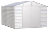 Select Galvanized Steel Storage Shed, Flute Grey, 10-ft x 14-ft