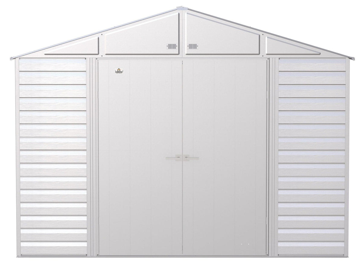 Select Galvanized Steel Storage Shed, Flute Grey, 10-ft x 14-ft