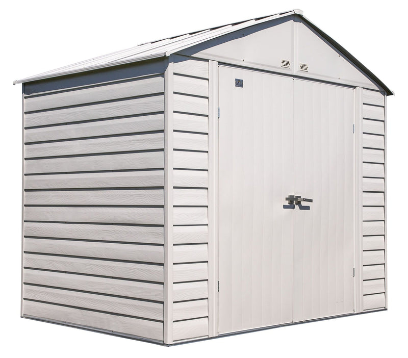 Select Galvanized Steel Storage Shed, Flute Grey, 8-ft x 6-ft G9464