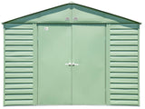 Select Galvanized Steel Storage Shed, Sage Green, 10-ft x 8-ft