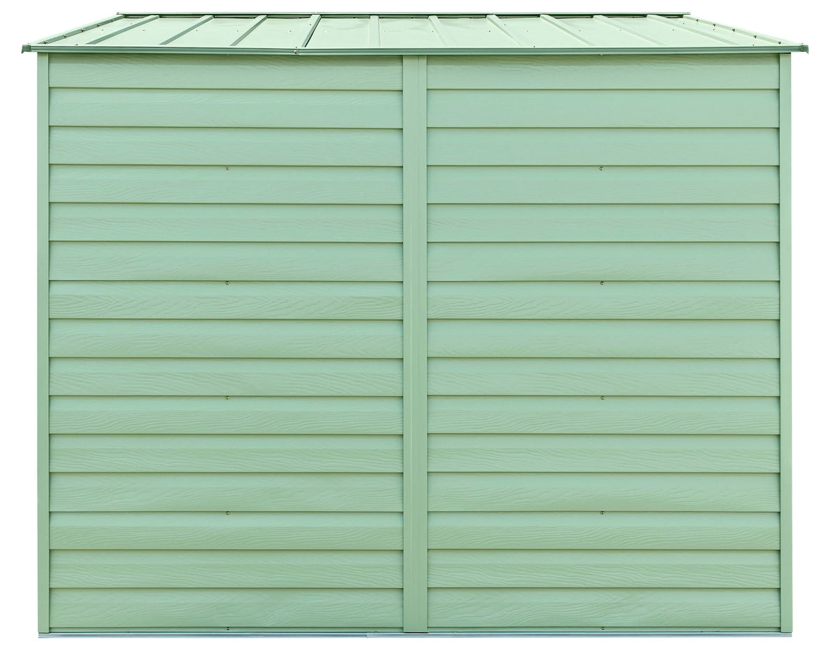Select Galvanized Steel Storage Shed, Sage Green, 10-ft x 8-ft