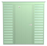 Select Galvanized Steel Storage Shed, Sage Green, 6-ft x 4-ft
