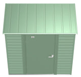 Select Galvanized Steel Storage Shed, Sage Green, 6-ft x 4-ft