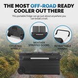80 Qt. Portable 12v Electric Cooler with Compressor with Fridge and Freezer - NPR080GA00