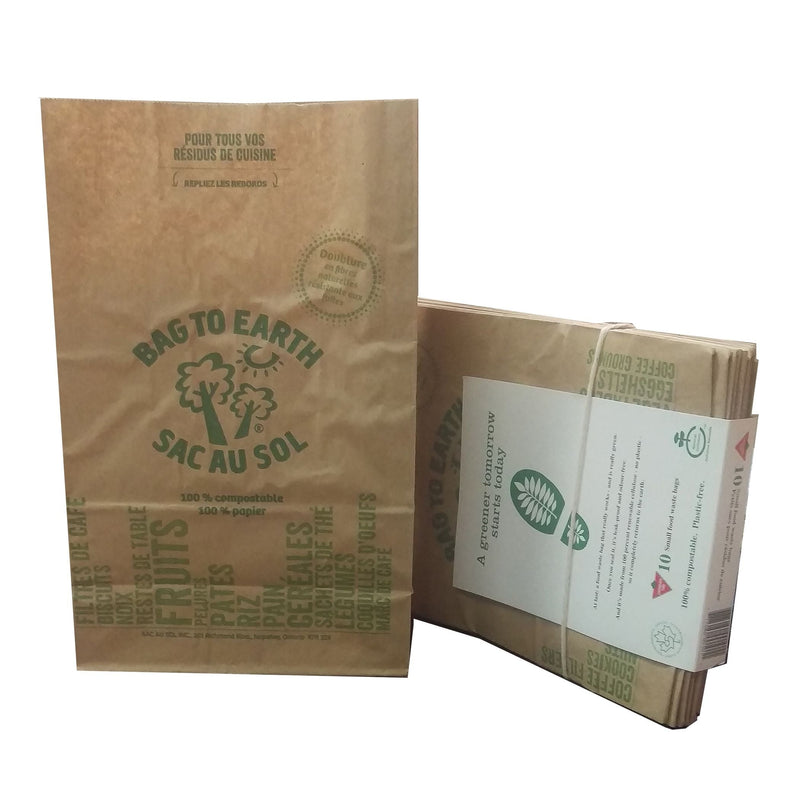 Small Organic Compostable and Biodegradable Food Waste Bags, 10-pk, 5.5-L A6900