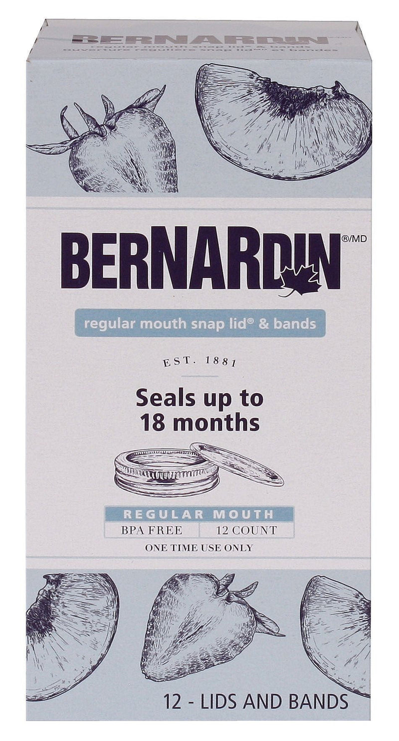 Regular Mouth Replacement Snap Lids and Bands for Mason Jars, 12-pk X2617