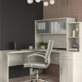 Bestar Orford L-Shaped Desk with Hutch