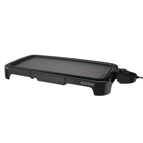 Family Sized Electric Griddle, Black, 20-in x 11-in H2083