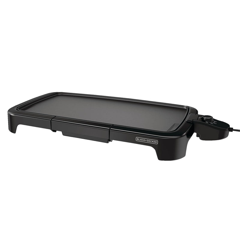 Family Sized Electric Griddle, Black, 20-in x 11-in H2083