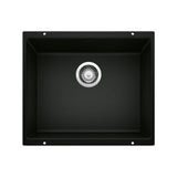 Precis 21-in Single Bowl Undermount Kitchen Sink, Coal Black