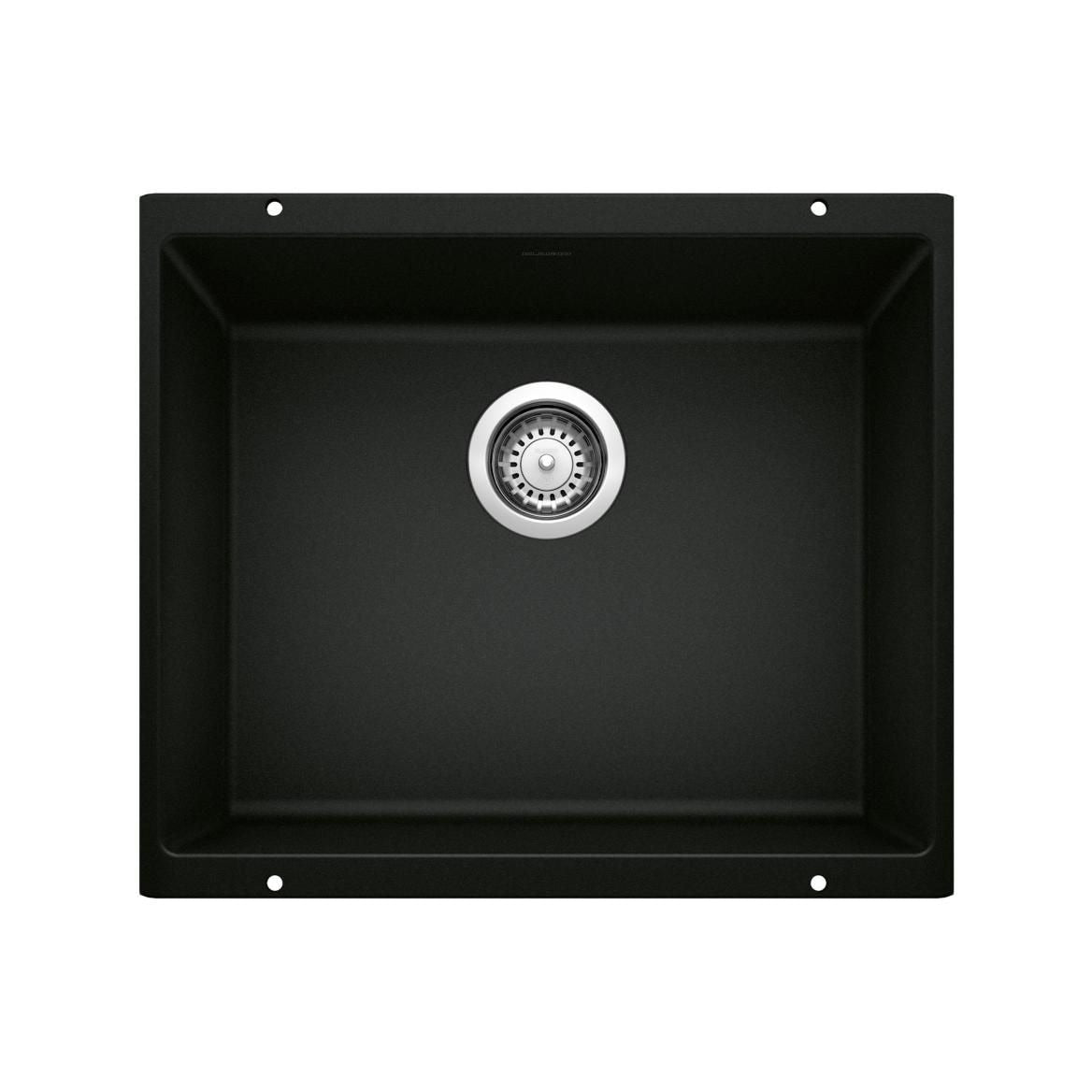 Precis 21-in Single Bowl Undermount Kitchen Sink, Coal Black