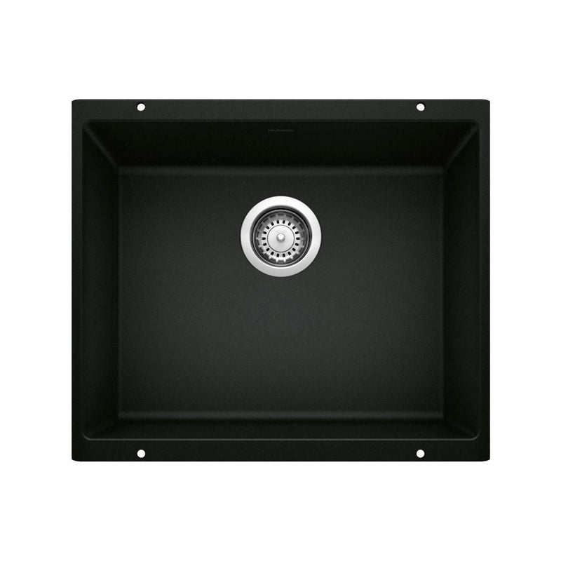 Precis 21-in Single Bowl Undermount Kitchen Sink, Coal Black V1109