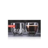 Double Wall Clear Glass Mugs, 2.7-oz, 2-pk