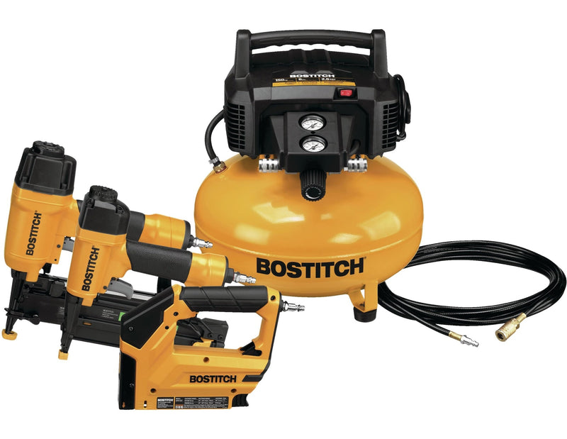 Oil-Free Portable 3-Gun & Pancake Air Compressor Combo Kit, 150-PSI U9857