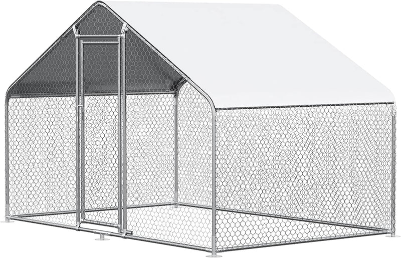 Chicken Coop Large Metal Chicken House/Pen for 6/10 Chickens Poultry Cage B3571