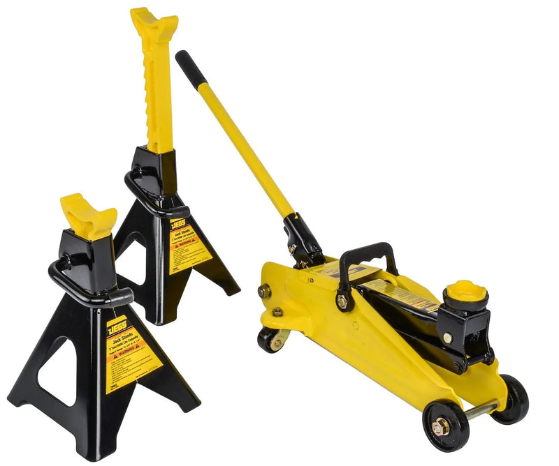 Hydraulic Utility Floor Jack & Stands Heavy Gauge Steel Frames W2367