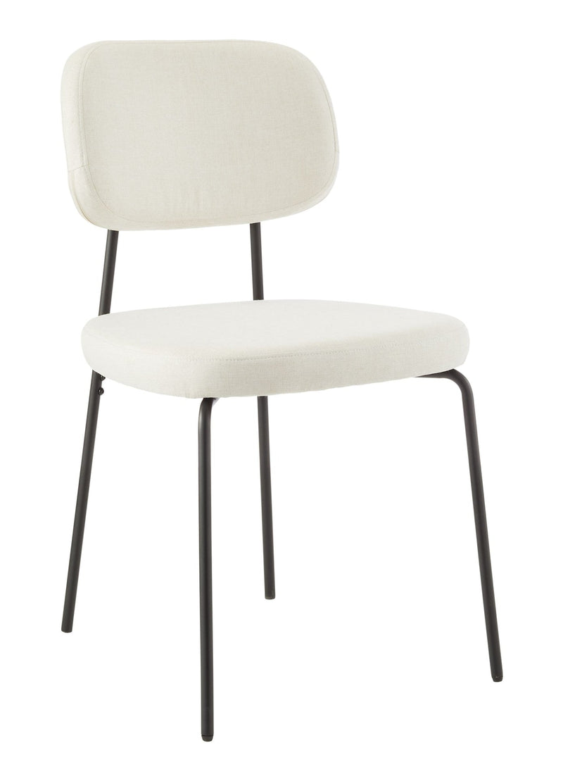 Evelyn Upholstered Fabric Dining Chair, Off-White/Light Grey P8899