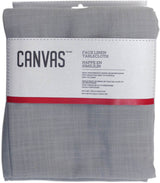 Faux Linen Rectangle Tablecloth, 60-in x 120-in, Light Grey