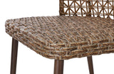 Grayling Wicker Outdoor Patio Chat Set with Padded Cushions, Brown, 3-pc