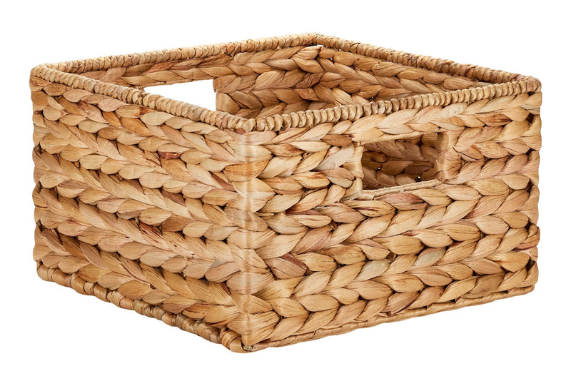 Hazel Square Woven Water Hyacinth Storage Basket W49