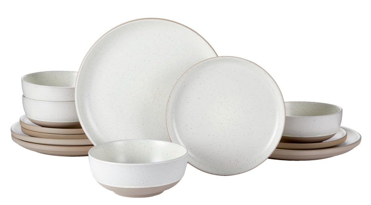 Maywood Speckled Two-Toned Dinnerware Set, Serves 4, 12-pc