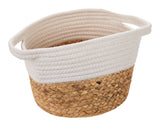 Molly Woven Cotton Rope Two-Toned Storage Basket