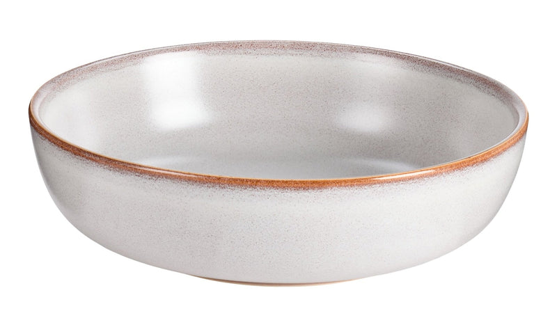 Reactive Glaze Dinner Bowl, 1-pc, White with Reactive Glaze E3395