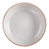 Reactive Glaze Dinner Bowl, 1-pc, White with Reactive Glaze