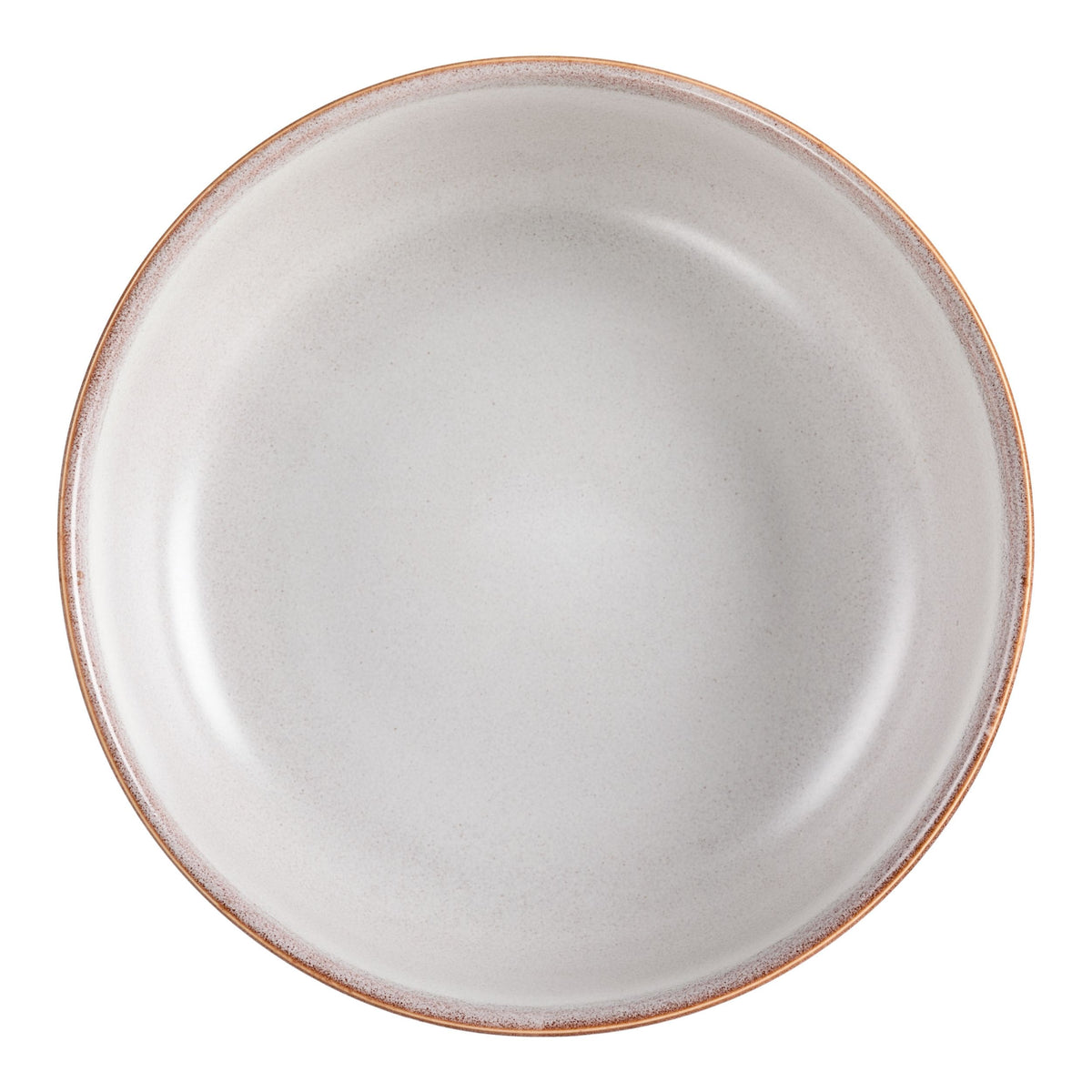 Reactive Glaze Dinner Bowl, 1-pc, White with Reactive Glaze